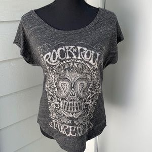 Rock n Roll Sugar Skull Tee Size SMALL